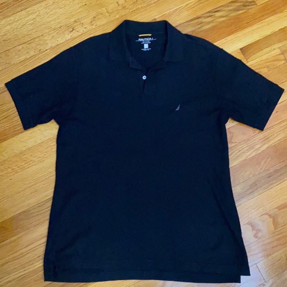 Black Nautica Polo Short Sleeve Shirt